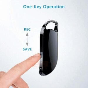 32GB Keychain Voice Recorder, Mini Audio Recorder with Playback Earphone, Small 24 Hours Recording Time Voice Activated Recorder,