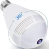 1080P Fisheye 360° Bulb Shape Panoramic Wireless Wifi IP CCTV Security Camera ( 1 Month Warranty)