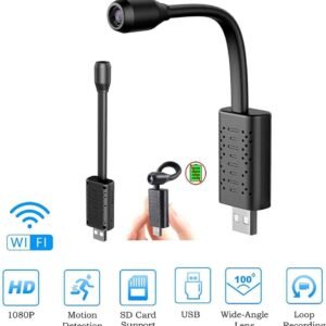 HD Mini WiFi USB Portable Camera Real-time Surveillance IP Camera Wireless Auido Home Motion Detection Camera Security Camera  (32 GB, 1 Channel)