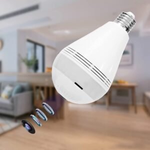 1080P Fisheye 360° Bulb Shape Panoramic Wireless Wifi IP CCTV Security Camera ( 1 Month Warranty)