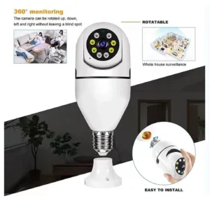 HomeShopWi-Fi Ip Camera360 Light Bulb Wireless IP WiFi Camera, Bulb Camera 360 1080p WiFi Auto Rotation Fish Eye 360 Degree Panoramic Mini Lamp IR CCTV 1080p Home Security… 360 Light Bulb Wireless IP WiFi Camera, Bulb Camera 360 1080p WiFi Auto Rotation Fish Eye 360 Degree Panoramic Mini Lamp IR CCTV 1080p Home Security…