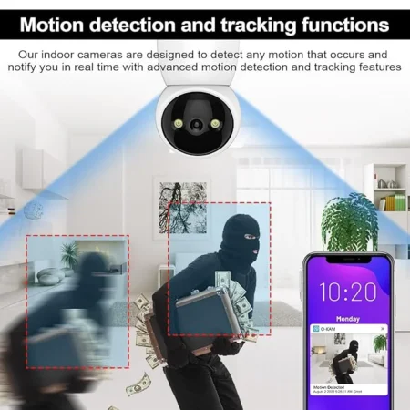 Pet Camera with Phone App, WiFi 2.4GHz/5G Home Security Camera Pan Tilt with Night Vision, 24/7, 2-Way Talk, Motion Detection for Dog/Baby Monitor/Elder