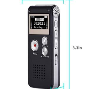 Digital Voice Recorder 16GB Voice Recorder with Playback for Lectures - USB Rechargeable Dictaphon Upgraded Small Tape Recorder