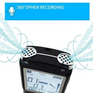 8GB LCD Display MP3 Player Voice Recorder USB Professional Dictaphone Digital Audio Voice Recorder with WAV MP3 Player Black_8GB