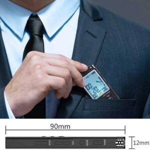 8GB LCD Display MP3 Player Voice Recorder USB Professional Dictaphone Digital Audio Voice Recorder with WAV MP3 Player Black_8GB