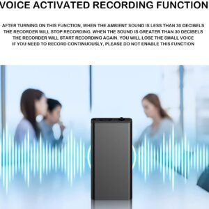 32GB Voice Recorder, Audio Voice Recorder with 40 Hours Battery Time and 450 Hours Recording Capacity, MP3 Digital Recorder for Lecture Interview Meeting Class